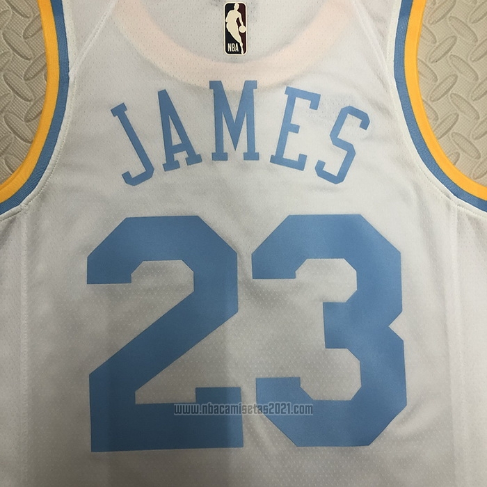 Camiseta Los Angeles Lakers LeBron James #23 Classic 2022-23 Blanco